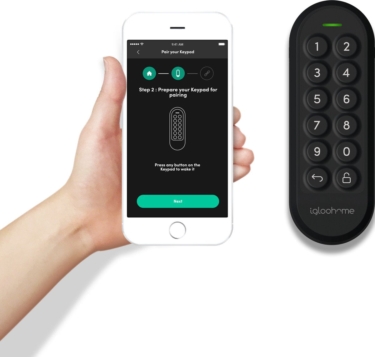 Igloohome Keypad – Clavier sans fil pour Serrures Intelligentes – Résistant aux Intempéries