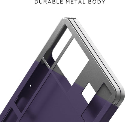 Dark Project ALU87A – Clavier gaming mécanique ISO (DE) – Violet/Blanc