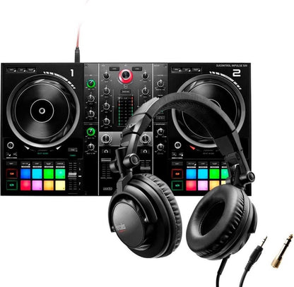 Hercules DJ Control Inpulse 500 – Contrôleur DJ USB 2 voies + Casque HDP DJ45