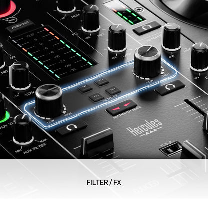 Hercules DJ Control Inpulse 500 – Contrôleur DJ USB 2 voies + Casque HDP DJ45
