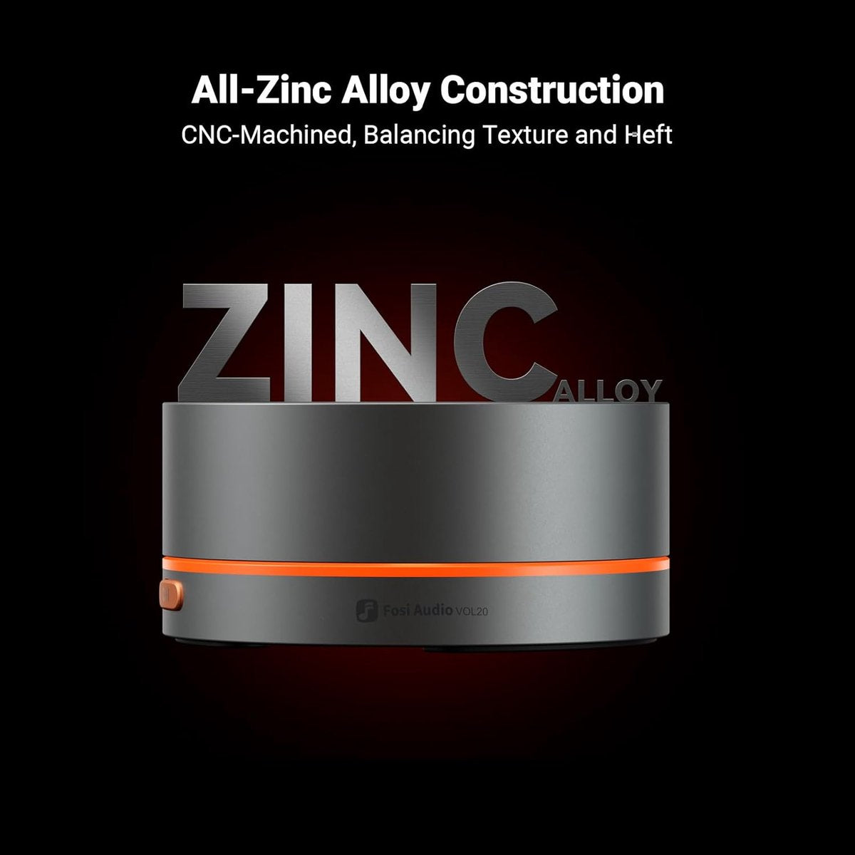 Fosi Audio VOL20 Contrôleur de Volume Bluetooth – Molette USB Multimédia pour PC, Jeux, Audio de Bureau et Home Cinéma