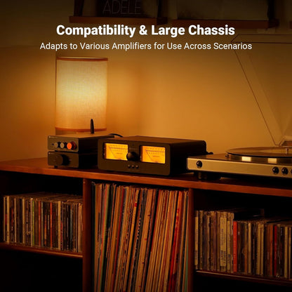 Fosi Audio LC30 Boîtier Sélecteur Audio Analogique 2 Voies avec VU-Mètre – Pour Amplificateurs HiFi et Haut-Parleurs Passifs