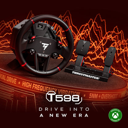 Thrustmaster T598X - Volant de course Direct Axial Drive Force Feedback avec base et pédales - Xbox Series X|S, Xbox One, PC