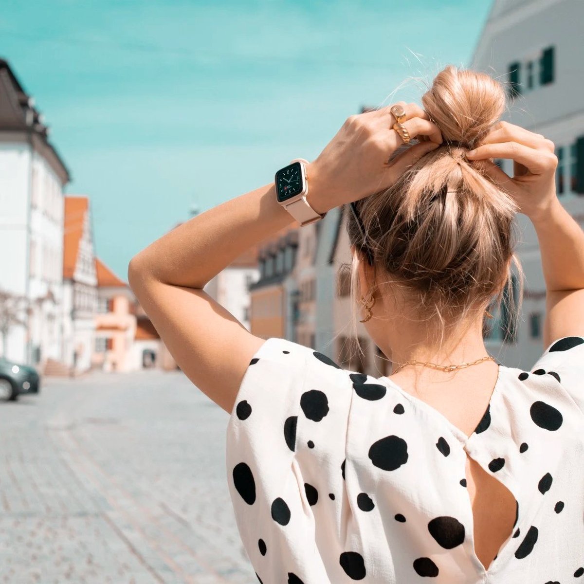 Hama Fit Watch 5910 – Montre Connectée GPS Étanche avec Suivi Cardiaque – Rose