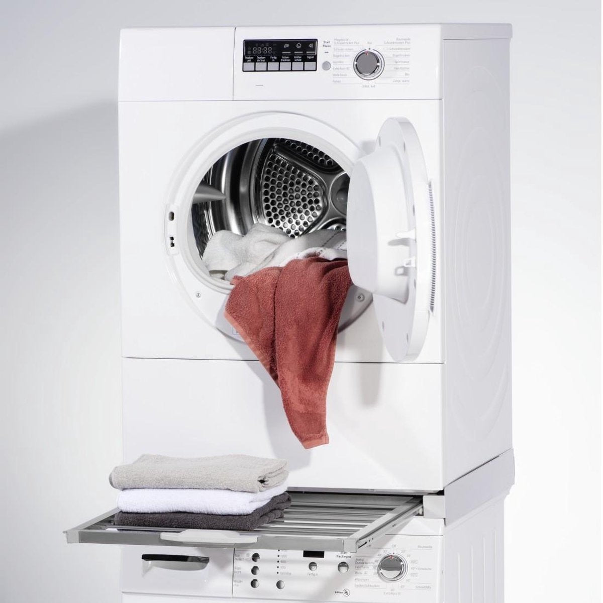 Xavax Kit de Superposition pour Lave-linge/Sèche-linge avec Étendoir Intégré