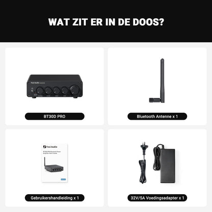 Fosi Audio BT30D Pro Récepteur Amplificateur Stéréo HiFi Bluetooth 5.0 – 2.1 Canaux – TPA3255 – 2 × 165 W + 350 W Subwoofer