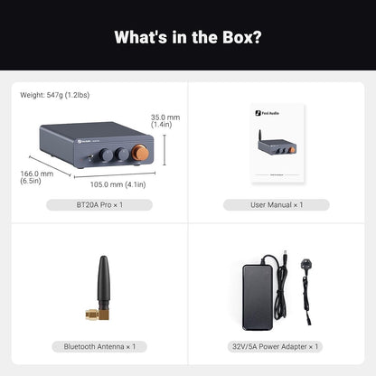 Fosi Audio BT20A Pro Amplificateur Bluetooth 2.0 – 2 × 300 W – Classe D