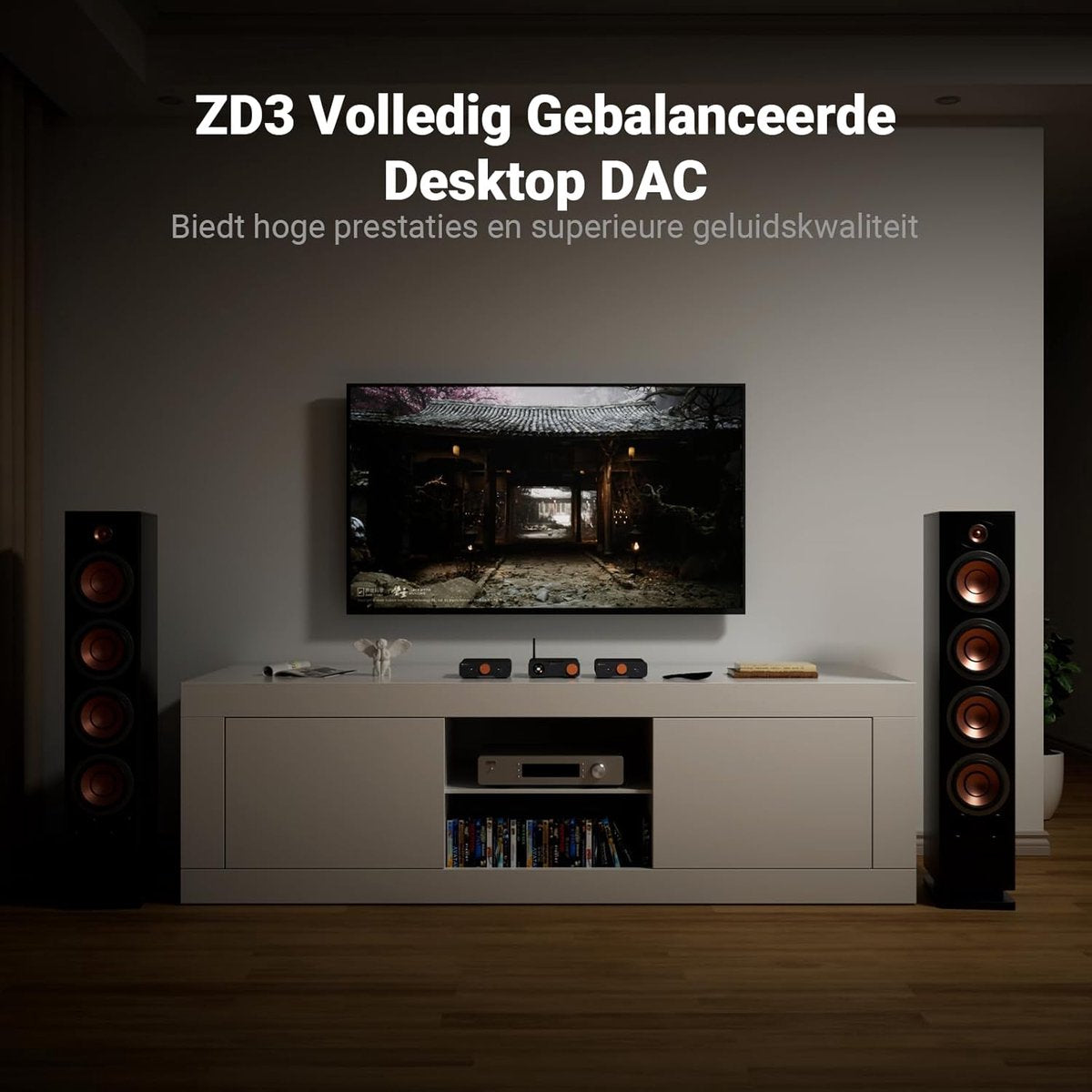 Fosi Audio ZD3 DAC Préamplificateur de Bureau – ES9039Q2M – HDMI ARC, Bluetooth, USB, Optique, Coaxial – Sorties XLR/RCA avec Télécommande