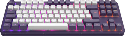 Dark Project ALU87A – Clavier gaming mécanique ISO (DE) – Violet/Blanc
