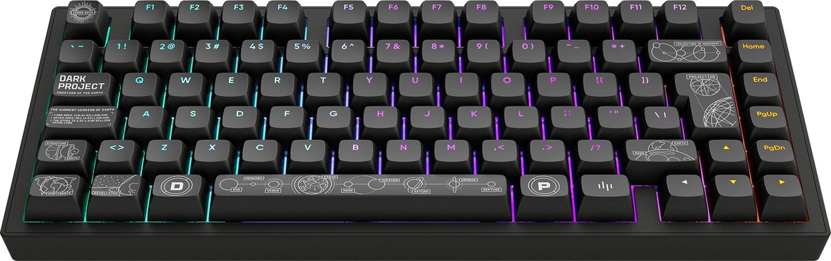 Dark Project - ALU Terra Nova - Clavier Gaming Mécanique Sans Fil ISO (DE) - Noir