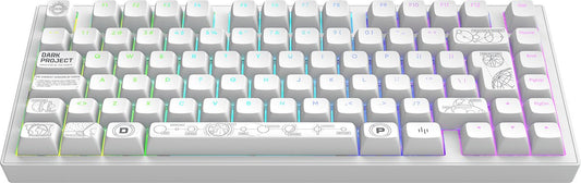 Dark Project - ALU Terra Nova - Clavier Gaming Mécanique Sans Fil ISO (DE) - Blanc
