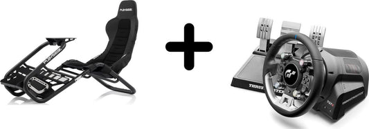 Thrustmaster T-GT II Volant de Course + 3 Pédales + Playseat Trophy – Sans Pied, Avec Siège