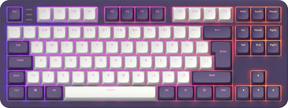 Dark Project ALU87A – Clavier gaming mécanique ISO (DE) – Violet/Blanc