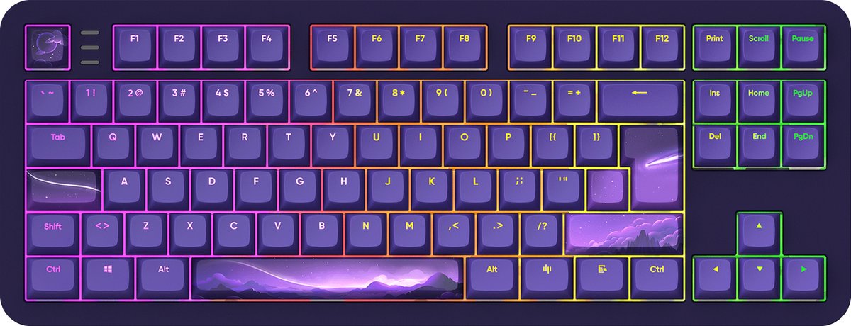 Dark Project ALU Celestial – Clavier gaming mécanique ISO (DE) QWERTZ
