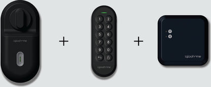 Igloohome Retrofit + Clavier + Passerelle Wi-Fi – Pack de contrôle d’accès intelligent complet