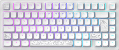 Dark Project ALU Terra Nostra – Clavier gaming mécanique ISO (DE) – Blanc
