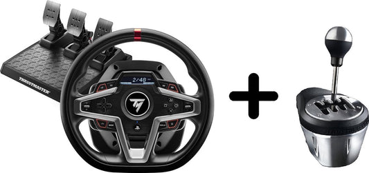 Thrustmaster T248-P Volant + 3 Pédales + Levier TH8A – Sans Pied – PS5/PS4/PC