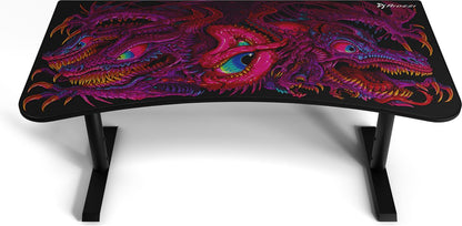 Arozzi Arena Gaming Desk - Bundle Crawling Chaos - Bureau de jeu ergonomique - Extra large - Noir/Rouge