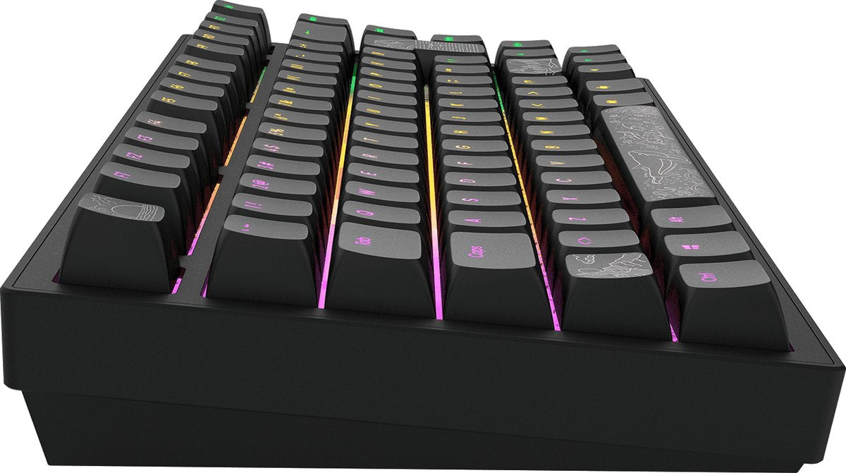 Dark Project ALU Terra Nostra – Clavier gaming mécanique ISO (DE) – Noir