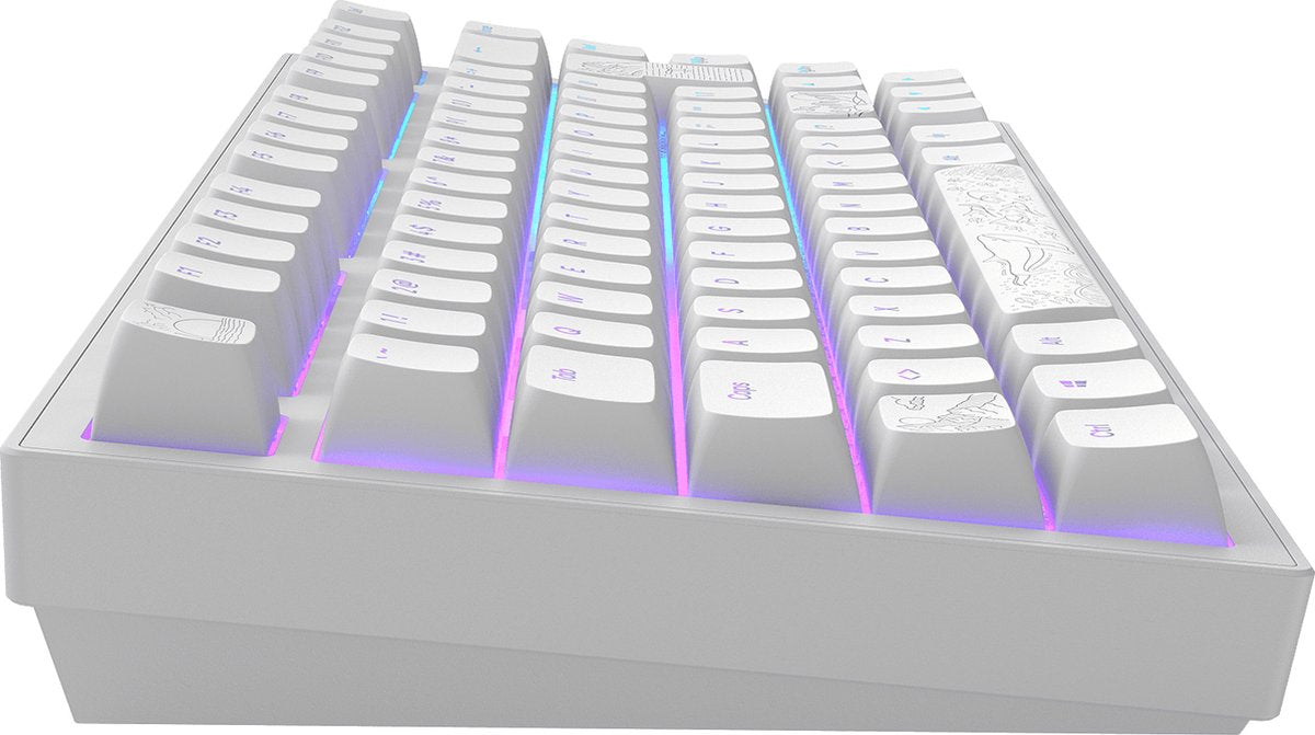 Dark Project ALU Terra Nostra – Clavier gaming mécanique ISO (DE) – Blanc