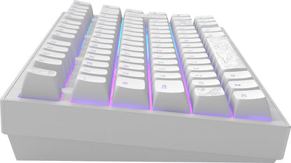 Dark Project ALU Terra Nostra – Clavier gaming mécanique ISO (DE) – Blanc