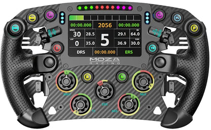 Moza Racing R12 V2 + FSR2 - Bundle volant de course Direct Drive 12 Nm + volant Formule 280 mm avec écran tactile - PC