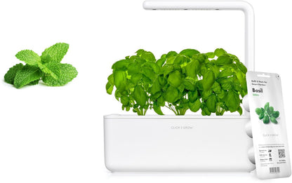 Click & Grow Smart Garden 3 Blanc + Recharge Mix de Menthes (9 Capsules)