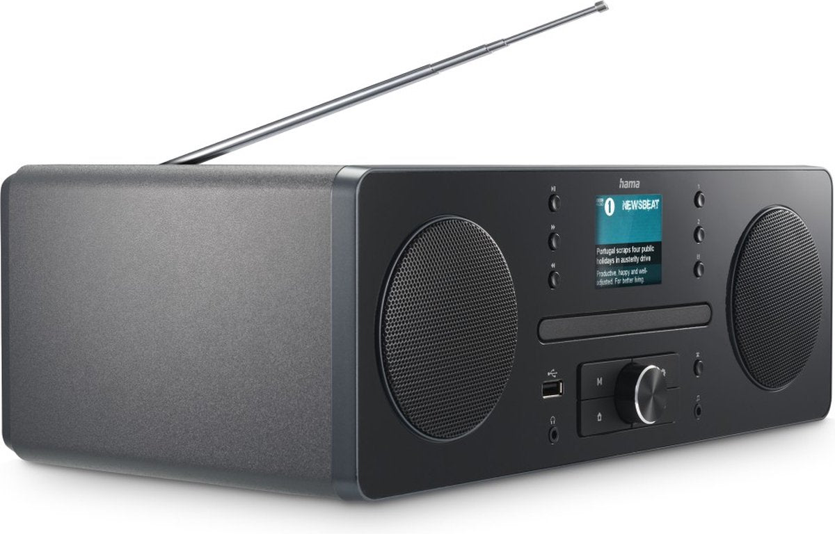 Hama DR1560CBT – Radio numérique DAB+/FM avec lecteur CD et Bluetooth RX – Noir