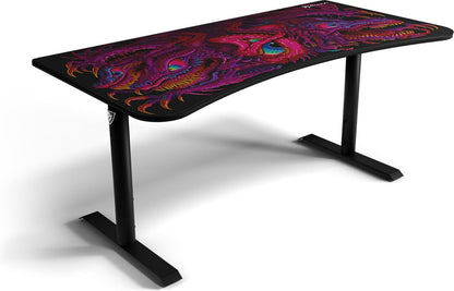 Arozzi Arena Gaming Desk - Bundle Crawling Chaos - Bureau de jeu ergonomique - Extra large - Noir/Rouge