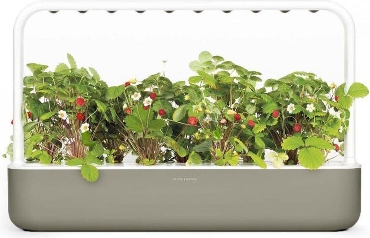 Click & Grow Smart Garden 9, Beige - Potager d’intérieur intelligent avec éclairage LED
