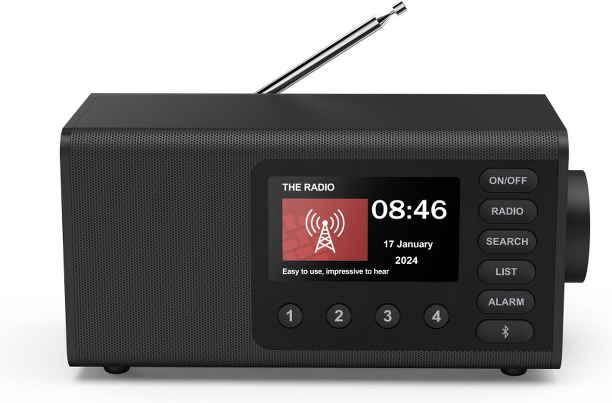 Hama DR1001BT – Radio numérique DAB/DAB+/FM avec Bluetooth – Noir
