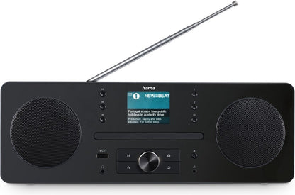 Hama DR1560CBT – Radio numérique DAB+/FM avec lecteur CD et Bluetooth RX – Noir