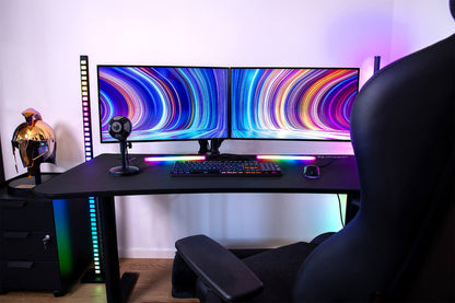 Arozzi Arena Medium - Bureau de jeu - Format moyen - Pure Black