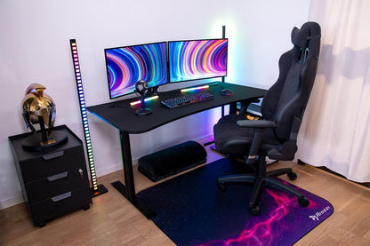 Arozzi Arena Medium - Bureau de jeu - Format moyen - Pure Black