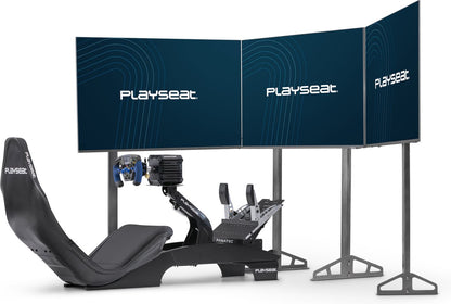 Playseat TV Stand Pro – Support Triple Écran Extensible – Argenté
