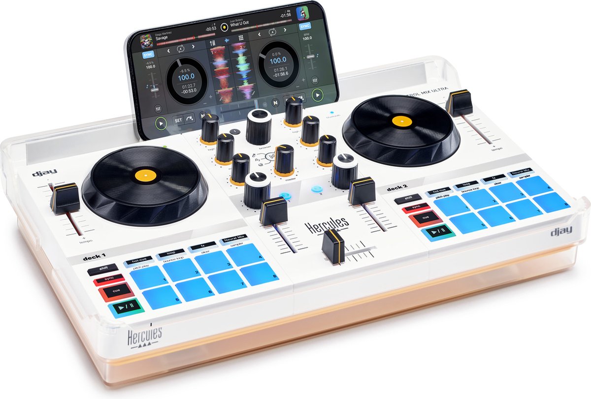 Hercules DJControl Mix Ultra – Contrôleur DJ mobile pour smartphones (iOS/Android)