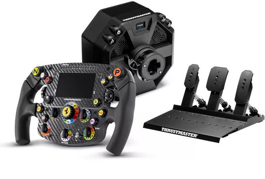 Thrustmaster Sim Racing Bundle PlayStation & PC – Base Direct Drive T598 + Volant Ferrari SF1000 + Raceline Pedals III – PS5/PS4/PC
