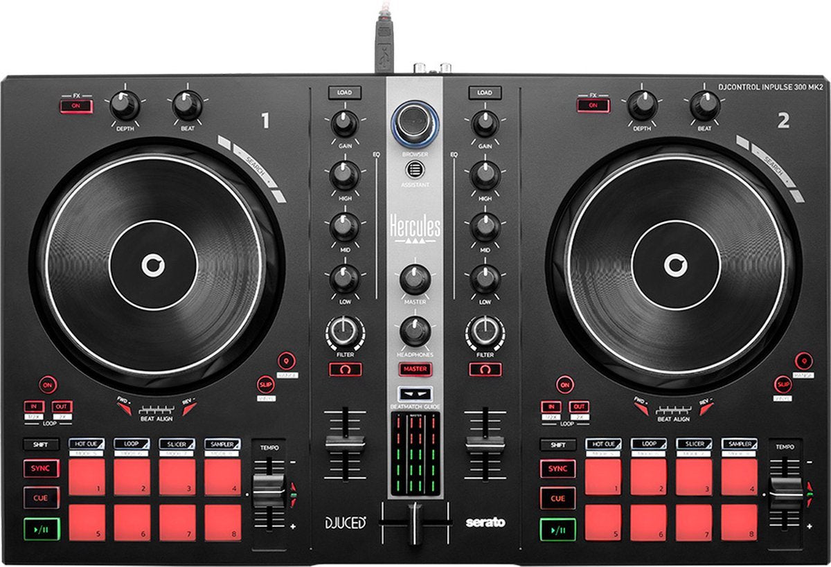 Hercules Inpulse 300 MK2 + Hercules DJ45 - Bundle Contrôleur DJ + casque audio
