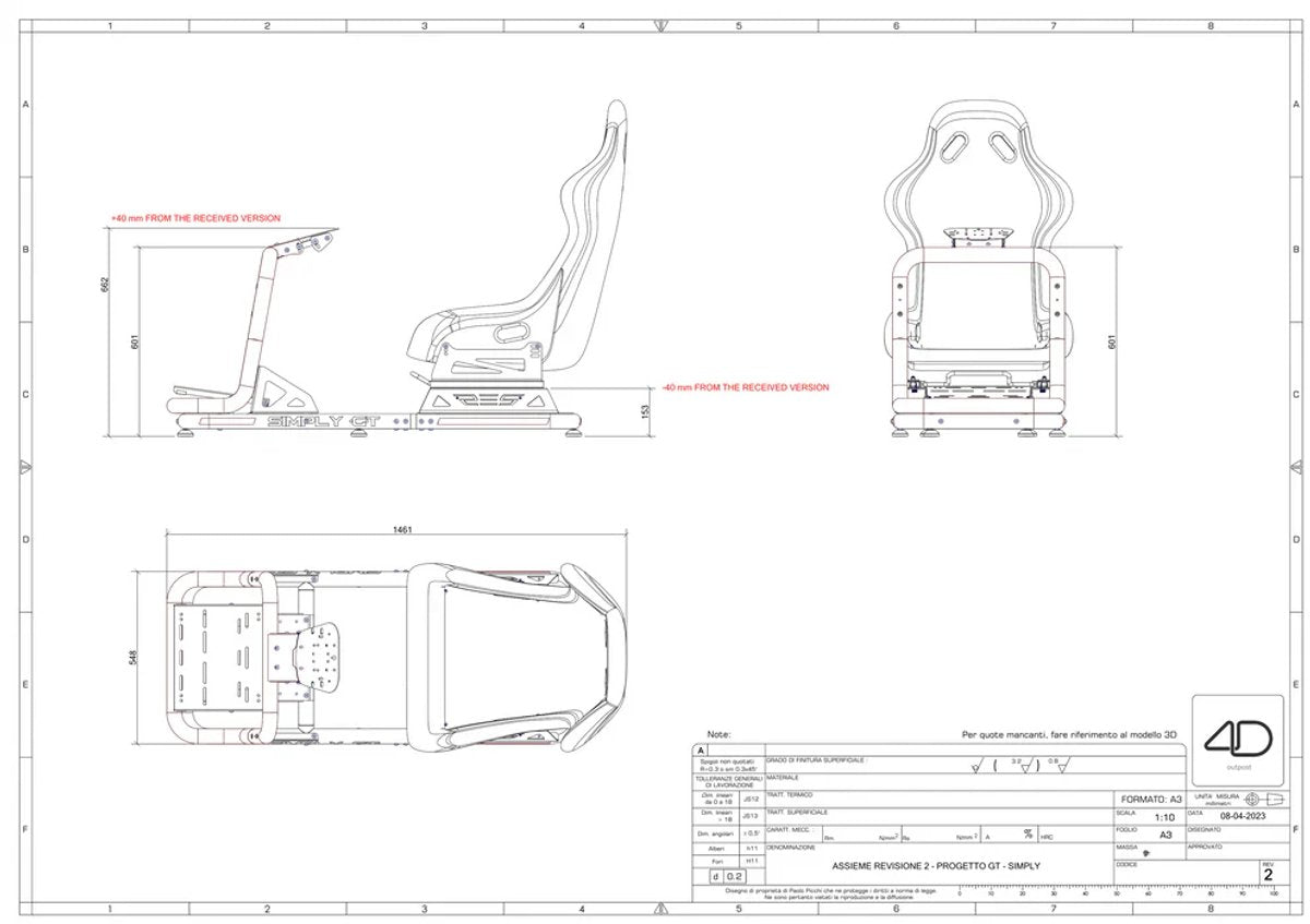 Res‑Tech SIMPLY Cockpit – Châssis de simulation pour volant de course et pédalier