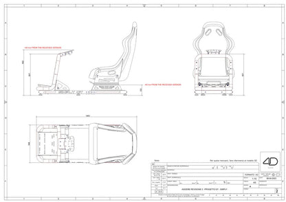 Res‑Tech SIMPLY Cockpit – Châssis de simulation pour volant de course et pédalier