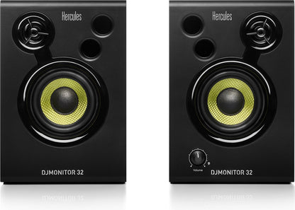 Hercules DJMonitor 32 + HDP DJ45 – Enceintes DJ 2x15W + Casque DJ – Noir