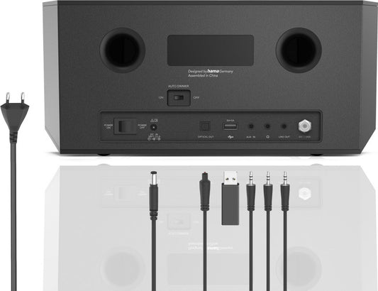 Hama DIR3510SCBTX – Radio numérique DAB+, Internet, CD, Bluetooth RX/TX, commande via app