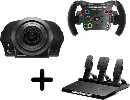 Thrustmaster Set Course – T300 Servo Base + Raceline Pedals III + Volant Open Wheel – PC, PS4, PS5