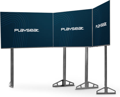 Playseat TV Stand Pro – Support Triple Écran Extensible – Argenté