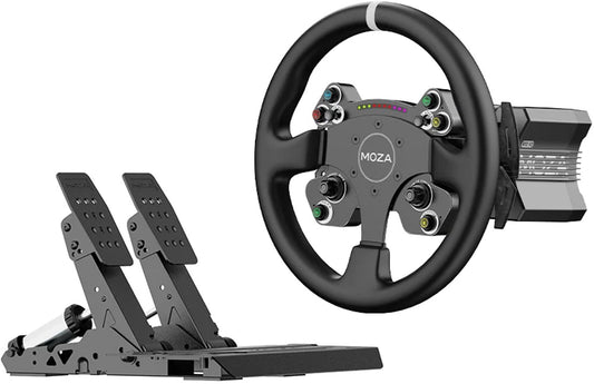 MOZA R12 V2 + CS V2P + SRP2 – Bundle Sim Racing Direct Drive 12 Nm – PC
