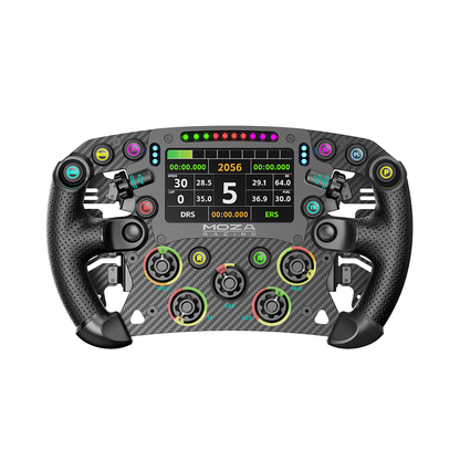 Moza Racing R12 V2 + FSR2 - Bundle volant de course Direct Drive 12 Nm + volant Formule 280 mm avec écran tactile - PC