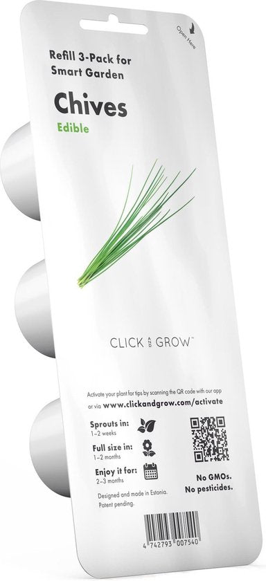 Click & Grow Ciboulette / 3-pack – Capsules de ciboulette pour jardin d’intérieur intelligent