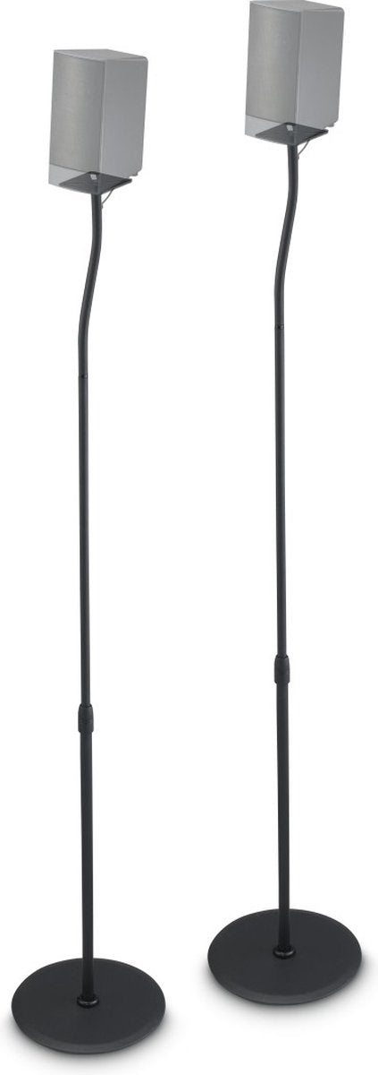 Hama Support de Haut-Parleur Réglable en Hauteur – Universel – Avec Goulotte de Câble