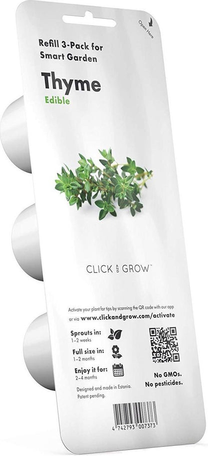 Click & Grow Thym / 3-pack – Capsules de thym prêtes à l’emploi pour jardin d’intérieur