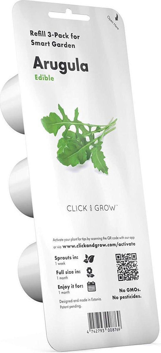 Click & Grow Roquette / 3-pack – Capsules de roquette prêtes à l’emploi pour jardin d’intérieur